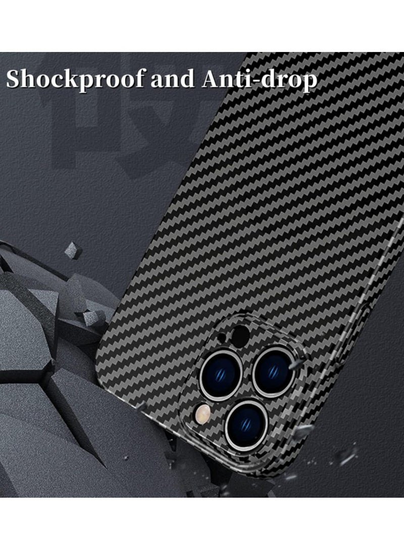 ELTRAZONE Personality Handsome Light Thin Carbon Fiber Pattern PC Phone case Compatible with iPhone 12 Pro max Unique Comfortable Cool Shockproof Back Cover - Image 2