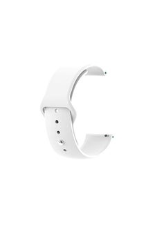 Generic Strap Silicone Band 20MM For Samsung Gear Sport/Samung Watch 4/Watch 5 /Watch 5 Pro /S2 classic/active 2 40mm 44mm/Amazfit GTS 3/ GTS 4/4 Mini./Bip 3/Pro/GTS 2 mini/GTS 2e/Bip U/U Pro (White)  - Image 2