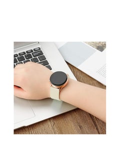 Generic Strap Silicone Band 20MM For Samsung Gear Sport/Samung Watch 4/Watch 5 /Watch 5 Pro /S2 classic/active 2 40mm 44mm/Amazfit GTS 3/ GTS 4/4 Mini./Bip 3/Pro/GTS 2 mini/GTS 2e/Bip U/U Pro (White)  - Image 4