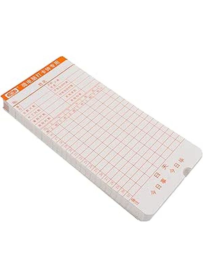 بطاقات الوقت الأسبوعية لجهاز الحضور 50 ورقة لتسجيل الدخول والخروج لرواتب موظفي المكتب - Image 1