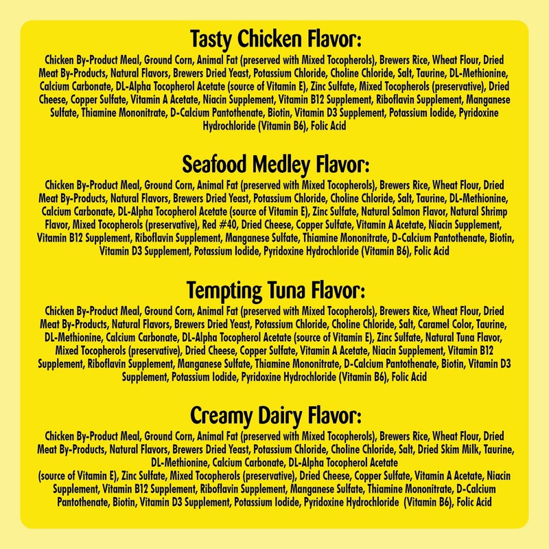 Temptations Classic Crunchy and Soft Cat Treats Feline Favorites Variety Pack, 3 oz. Pouches (Pack of 4) - Image 4