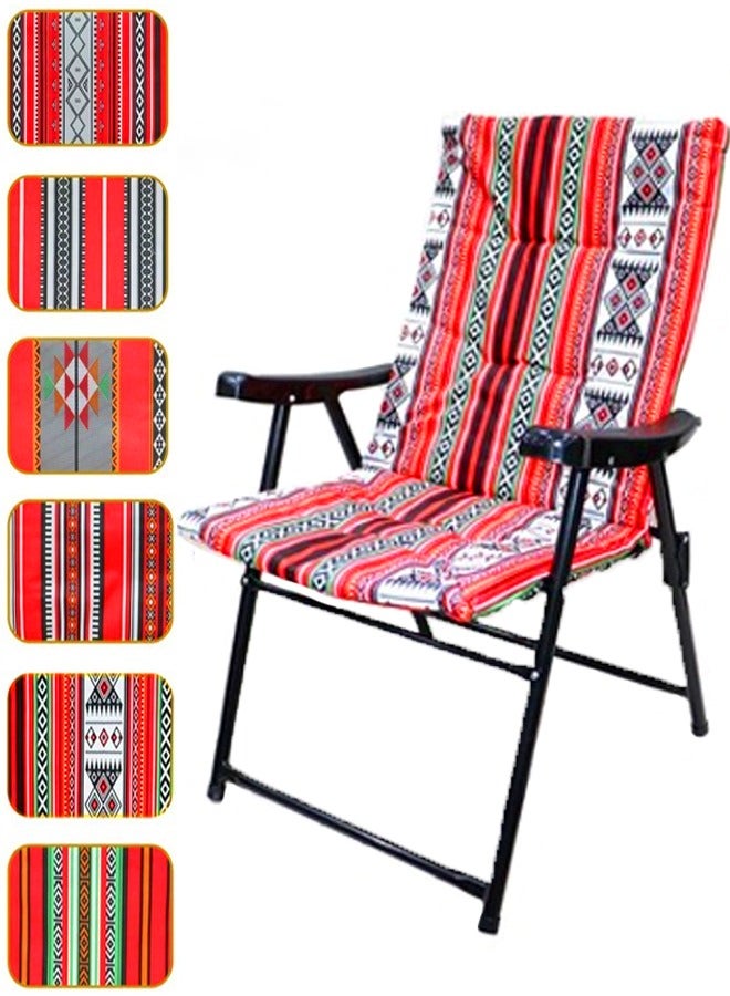 كادي ون كرسي تخييم محمول قابل للطي خفيف الوزن للتخييم والمشي لمسافات طويلة والحديقة ( قد تختلف النقشة ) - Image 1