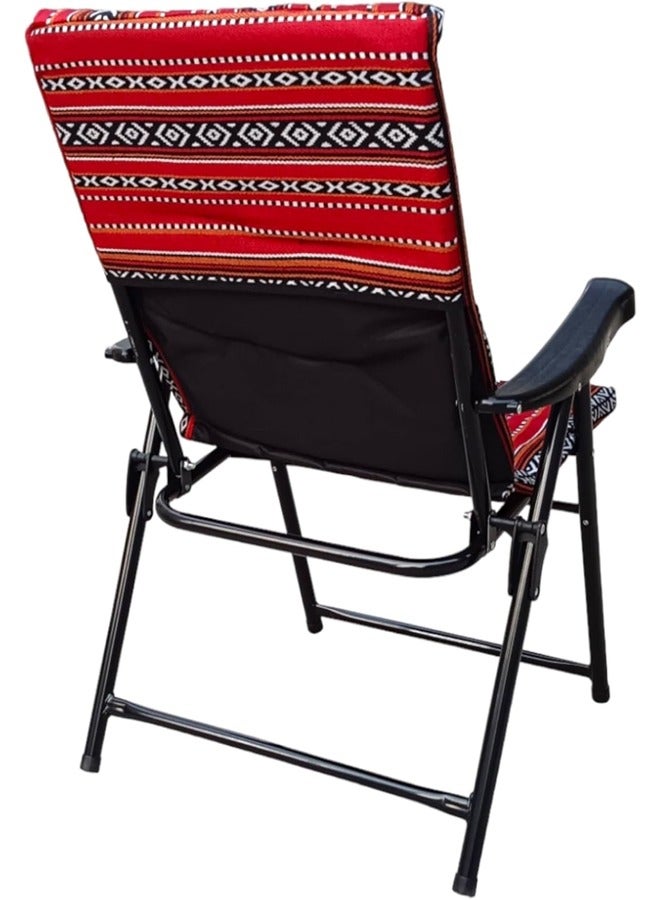 كادي ون كرسي تخييم محمول قابل للطي خفيف الوزن للتخييم والمشي لمسافات طويلة والحديقة ( قد تختلف النقشة ) - Image 2