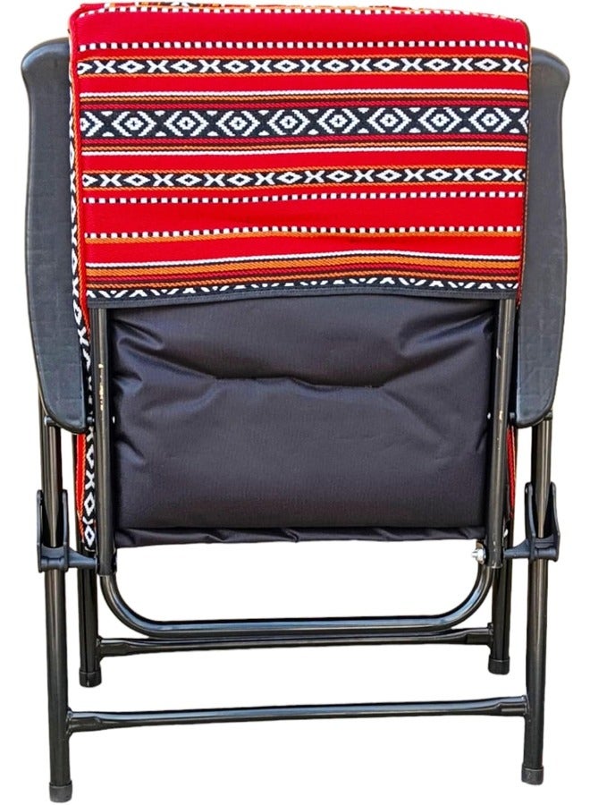 كادي ون كرسي تخييم محمول قابل للطي خفيف الوزن للتخييم والمشي لمسافات طويلة والحديقة ( قد تختلف النقشة ) - Image 3