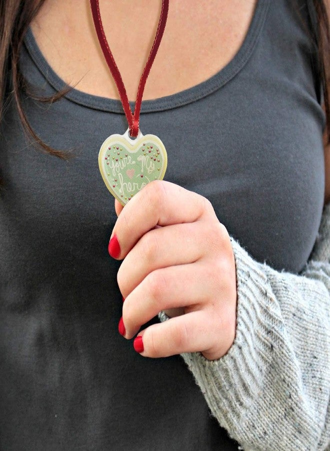 Hat Shark You're My Hero Sprinkle Cookie Movie Video Game Parody - 3D Color Printed on Acrylic and Laser Cut Pendant 19.5in Cord Necklace Valentine's Day - Image 3