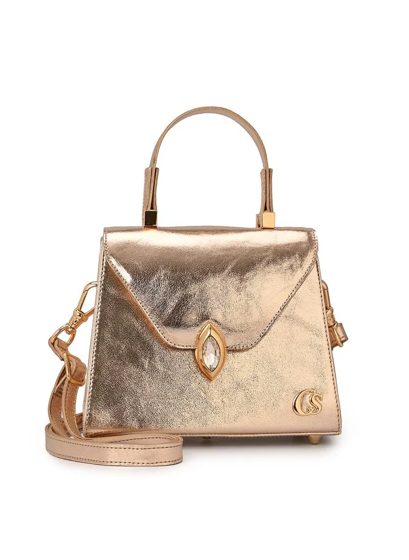 Carmen Steffens Golden Top Handle Bag