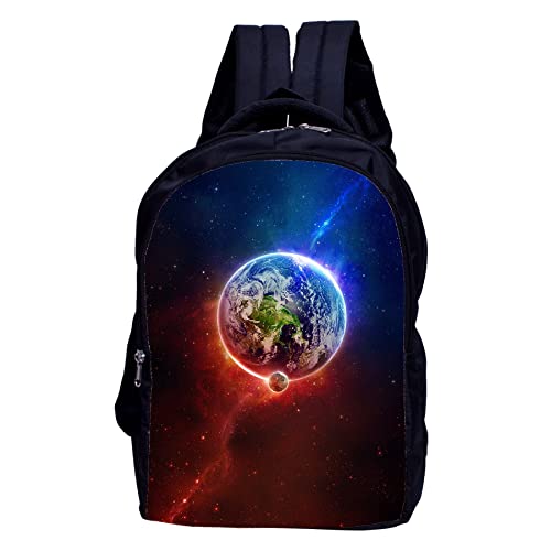 Myfav MY FAV 30L Printed Backpack | Laptop Backpack for School, College & Office | Durable Water-Resistant Bag with Laptop Compartment | Digital Print Front, 2 Compartments | Black|33x18x43 cm (LxWxH) - Image 1