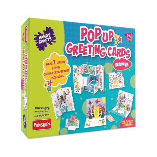 Funskool Handycrafts Funskool Pop Up Greeting Cards Making Kit, DIY Kit, Art and Craft Set for Kids, Learning, Fun & Engaging Activity for Childrens, Multicolour, Gift Set for Kids, Age 7+ Years - Image 1