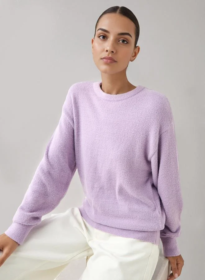 سبلاش فيڤ Crew Neck Sweater with Drop Shoulders