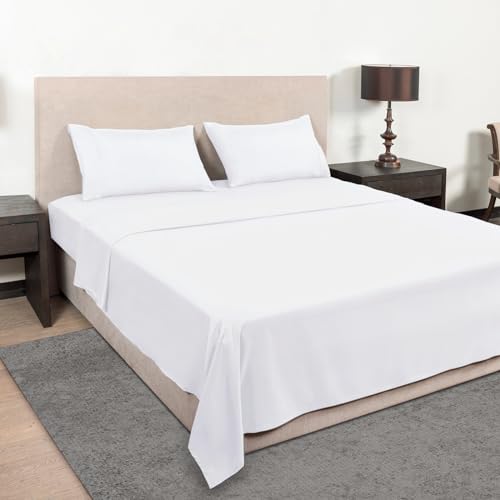 Mejoroom King Size Sheet Set - Hotel Luxury 1800 Bedding Sheets & Pillowcases - Extra Soft Bed Sheets - 16" Deep Pocket Fitted Sheet, Hypoallergenic, Wrinkle& Breathable - 4 Piece(King,White) - Image 2
