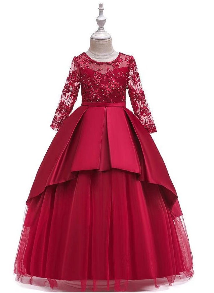 Best Gift Fashion - Girl Dress For Party Red Color - Image 1
