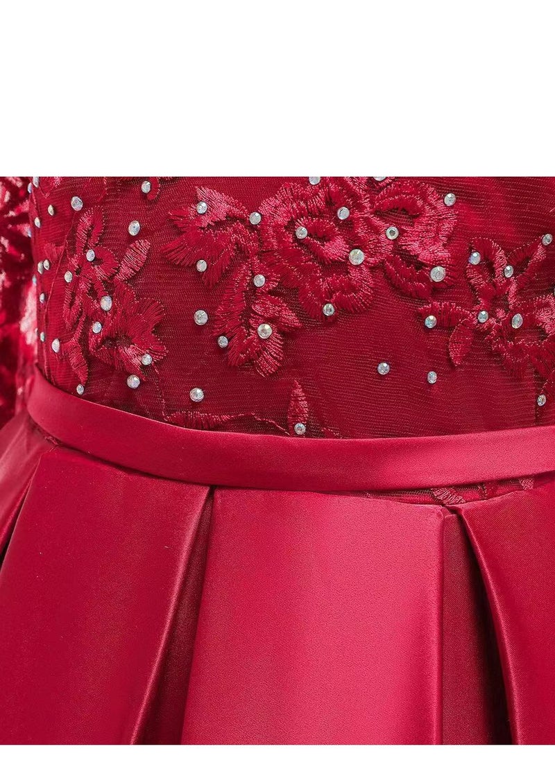 Best Gift Fashion - Girl Dress For Party Red Color - Image 1