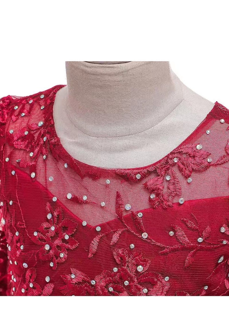 Best Gift Fashion - Girl Dress For Party Red Color - Image 1