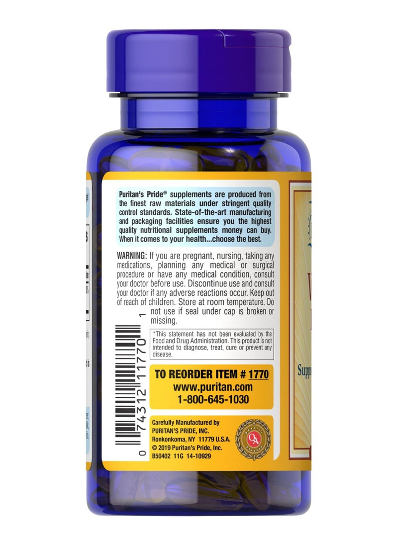 Puritan's Pride Puritan's Pride Vitamin E-180 Mg (400 IU) Dl_Alpha Tocopheryl Acetate 100softgels  - Image 3