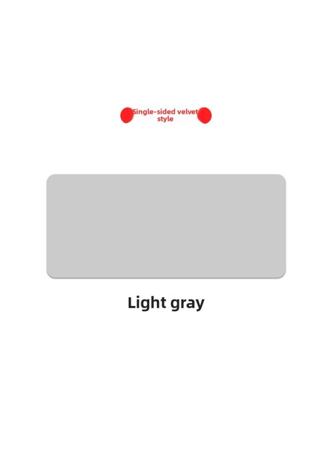 Leather Mouse Pad Keyboard Mouse Pad Office Desk Pad Slide Computer Multi-function Oversized Mouse Pad Wholesale-Color:50*100-Pattern:"Single-sided Fleece-lined" Light Gray - Image 1