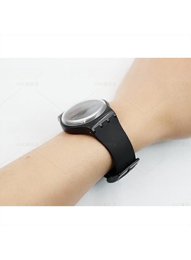 Lijinlan Replacement Silicone Band for Swatch 17mm 19mm 20mm, Waterproof Wristband Watch Strap for Swatch (17mm, Black) - Image 5
