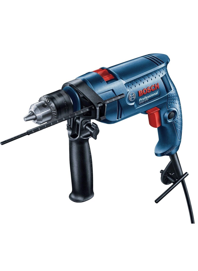 BOSCH - Bosch Professional Electric Drill, 570 Watt, 13 mm, With 33-Piece Attachment Set For Drilling And Screw Driving - Image 1