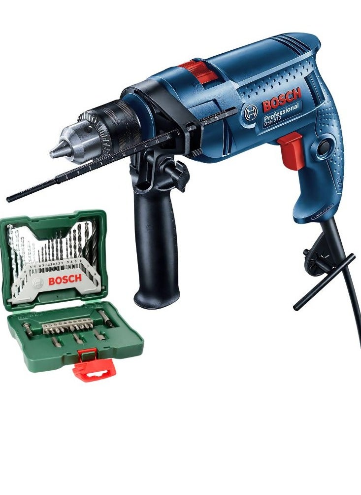 BOSCH - Bosch Professional Electric Drill, 570 Watt, 13 mm, With 33-Piece Attachment Set For Drilling And Screw Driving - Image 1
