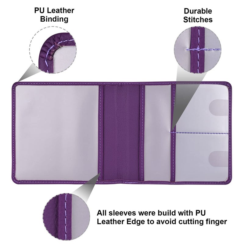 Cacturism Car Registration and Insurance Holder, Vehicle Glove Box Car Organizer Men Women Wallet Accessories Case for Cards, Essential Document, Driver License, Purple - Image 4