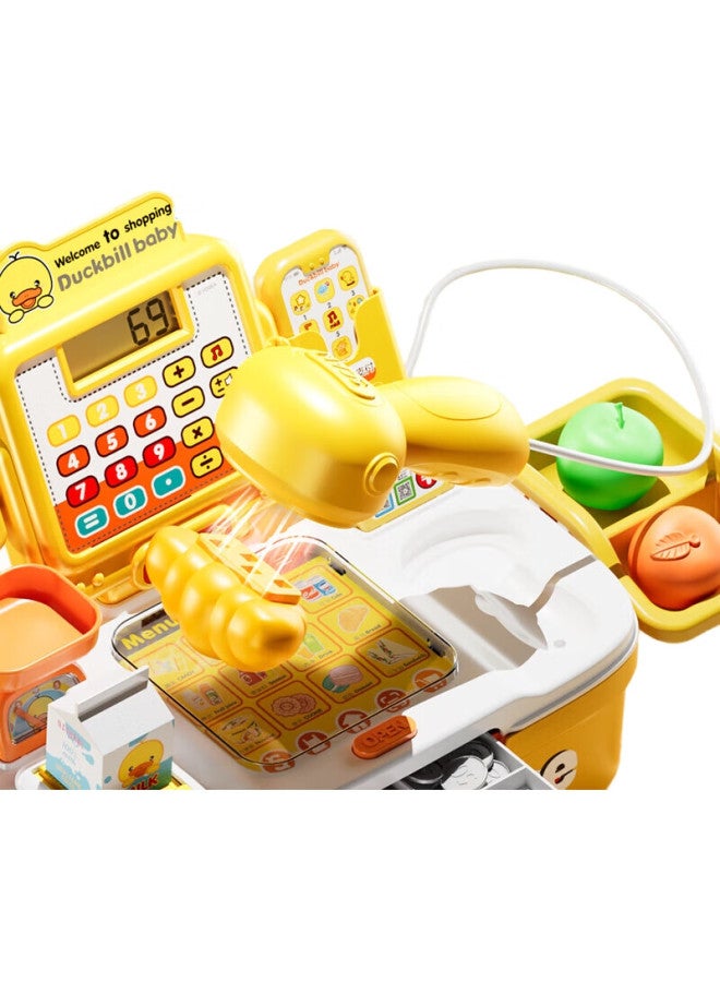 Xst Children'S Supermarket Cash Register Toy, Yellow Duck Realistic Voice Shopping Counter, Girls' Pretend Play, Birthday Gift - Image 2