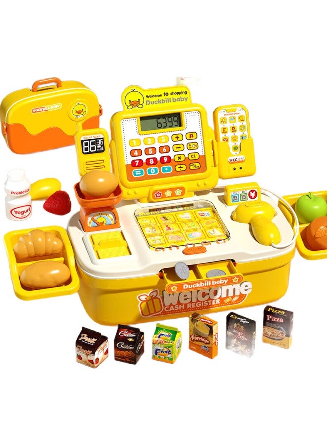 Xst Children'S Supermarket Cash Register Toy, Yellow Duck Realistic Voice Shopping Counter, Girls' Pretend Play, Birthday Gift - Image 1