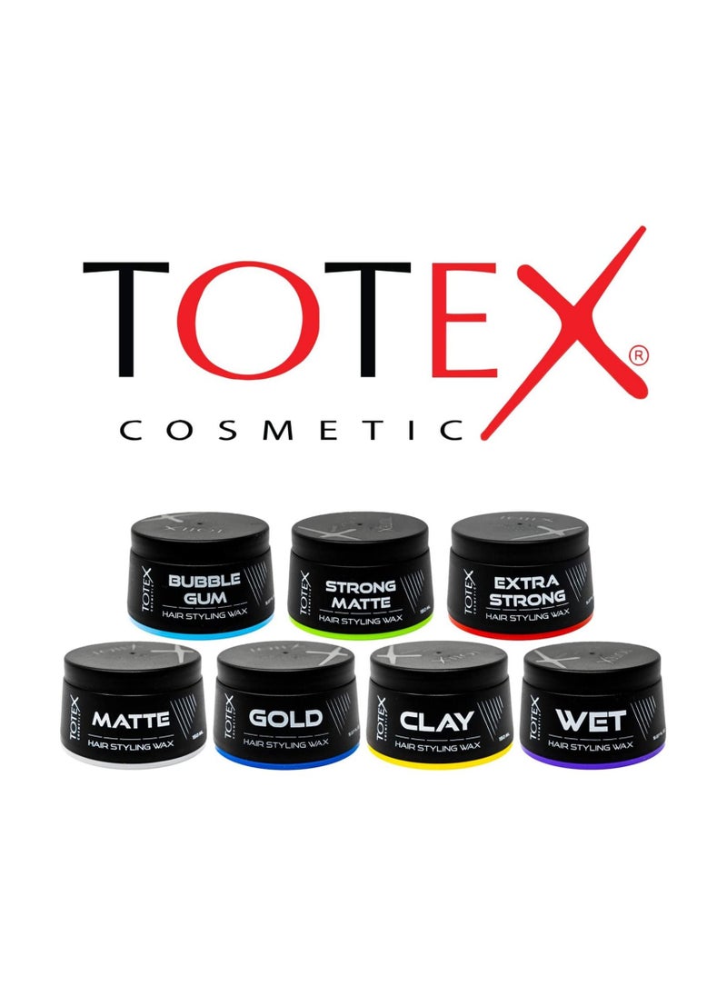 Totex - Totex Hair Men Styling Hair Clay Wax - Strong Hold Texture Natural Messy Look Finish - Hair Defining Paste Coconut Scent 150 ml - Image 1