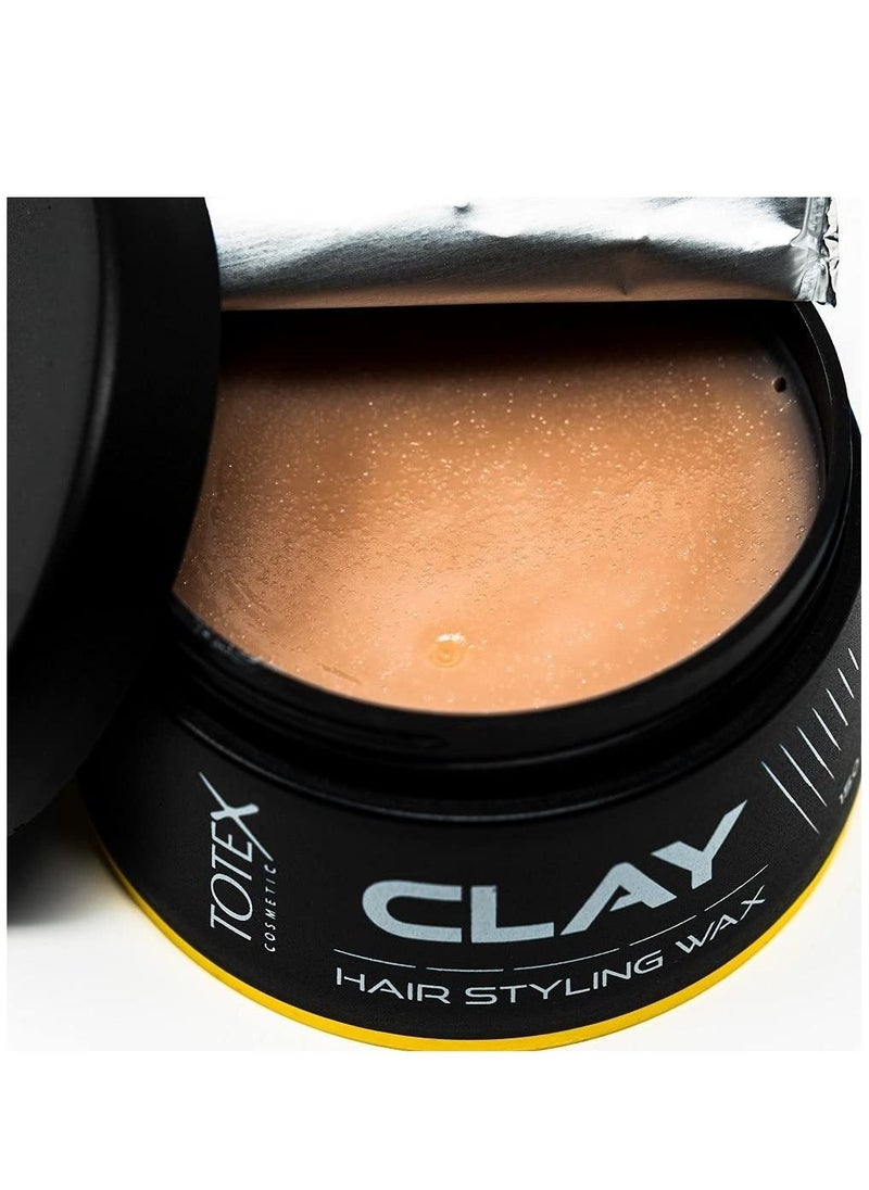 Totex - Totex Hair Men Styling Hair Clay Wax - Strong Hold Texture Natural Messy Look Finish - Hair Defining Paste Coconut Scent 150 ml - Image 1