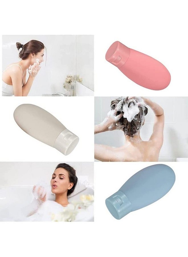 Beauenty 3 Pcs Travel Bottle, 60 ml Leak Proof Refillable Squeezable Containers Set with Label and Transparent Carry Bag for Liquid Shampoos, Soap and Toiletries - Image 4