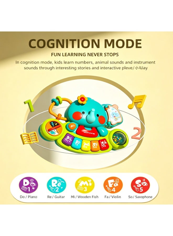Baby Piano Toys 6-12 Months, Elephant Piano Keyboard Newborn & Infant Toys | Light Up Musical Toddler Toys For 1 Year Old Boy Girl, Christmas & Birthday Gifts For 12-18 Months, 6 7 8 9 Month Old Toys - Image 2