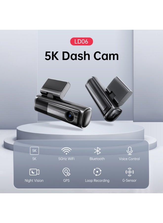 LINGDU LD06 5K Car Dash Cam – Dual Camera for Integrated Protection with Built-in Night Vision and GPS - Image 2