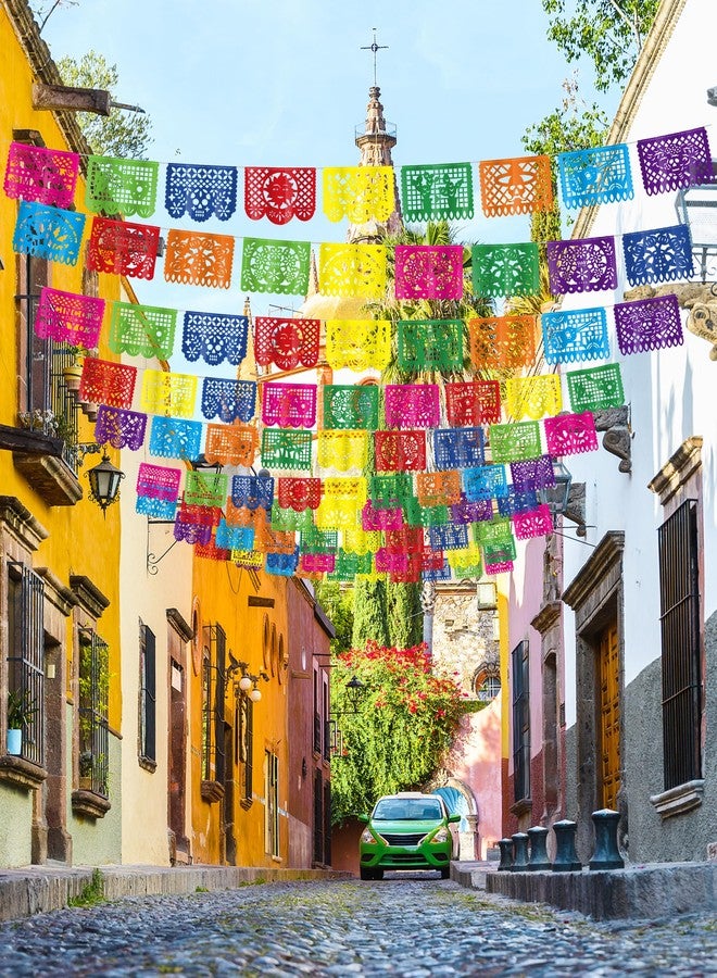 Heartome 72 FT Fiesta Party Decorations, 4 Pack Cinco De Mayo Banner, Large Plastic Papel Picado Mexican Themed Party Banner Dia De Los Muertos String Flags Colorful Indoor Outdoor Hanging Home Yard Decor - Image 5