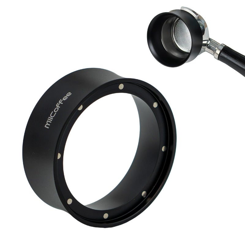 MiiCoffee 58mm Magnetic Dosing Funnel - Espresso Coffee Dosing Ring - Anodized Aluminum with 9 Magnetized Steel Compatible with 58mm Portafilter (Tall) - Image 1