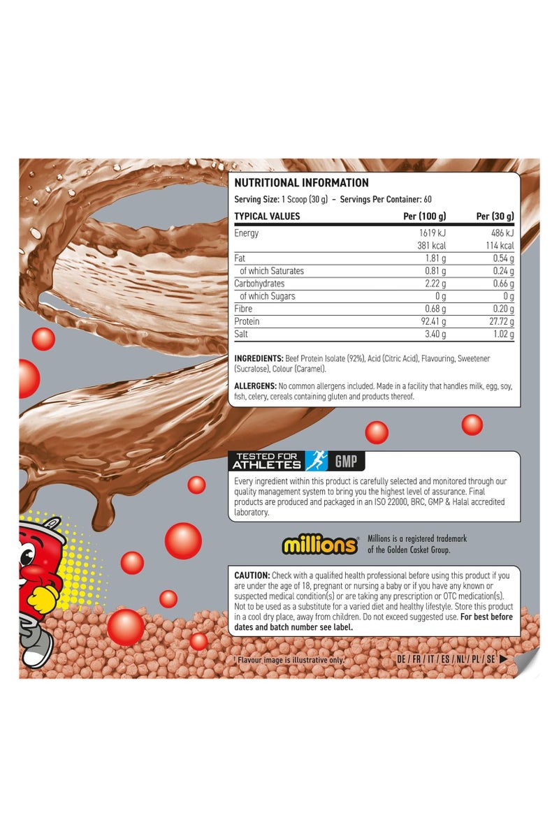 أبلايد نيوتريشن بيف إكس بي بروتين معزول بنكهة الكولا 1.8 كجم 28 جم بروتين خالي من اللاكتوز - Image 2