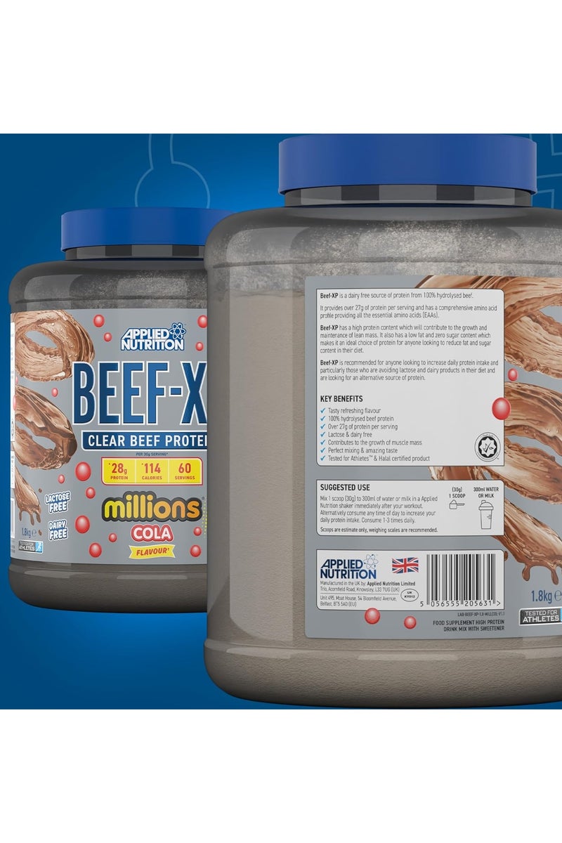 أبلايد نيوتريشن بيف إكس بي بروتين معزول بنكهة الكولا 1.8 كجم 28 جم بروتين خالي من اللاكتوز - Image 4