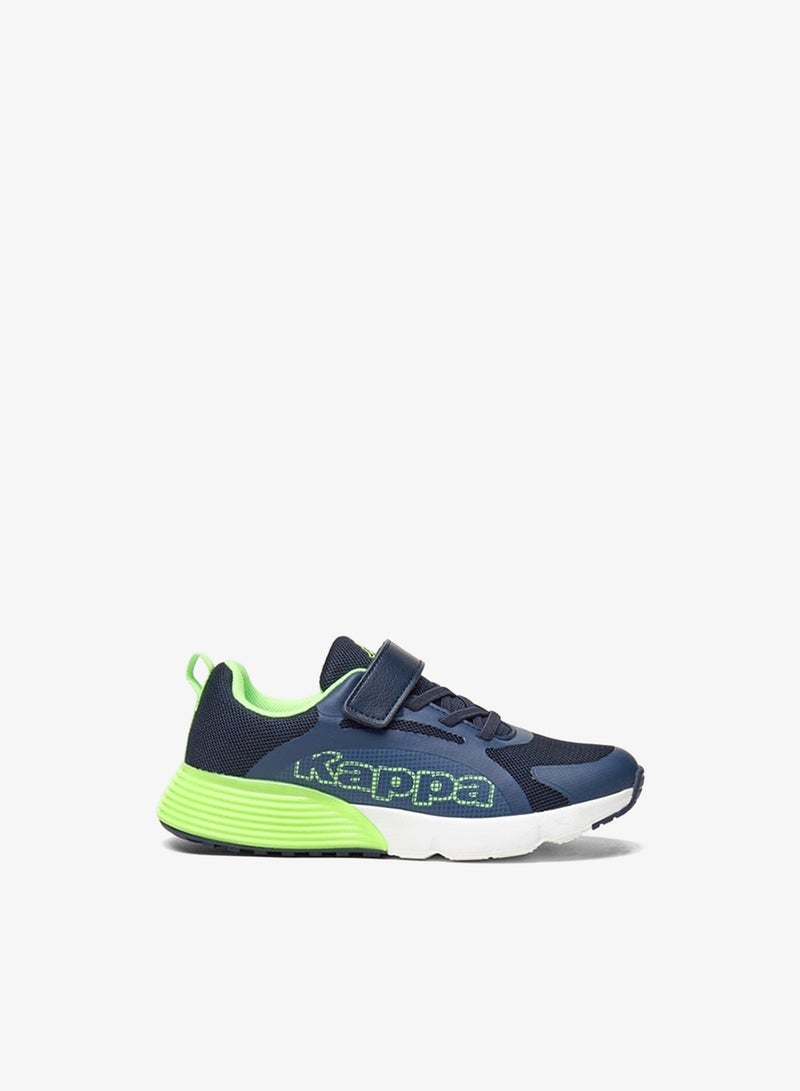 Kappa Boys' Textured Sports Shoes with Hook and Loop Closure - Image 1