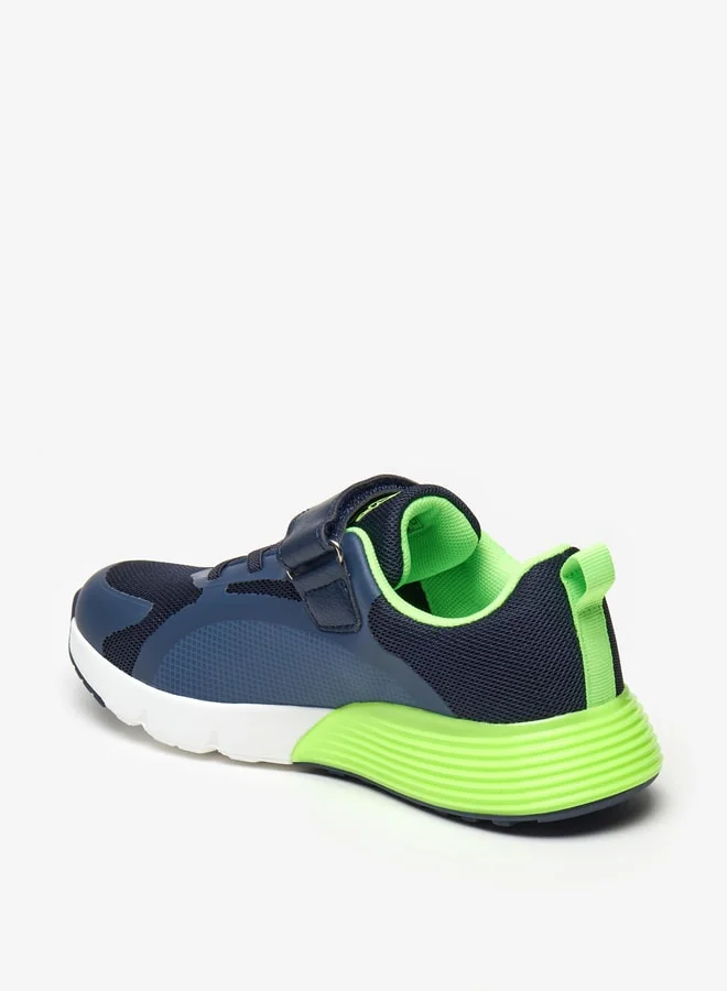 كابا Boys' Textured Sports Shoes with Hook and Loop Closure
