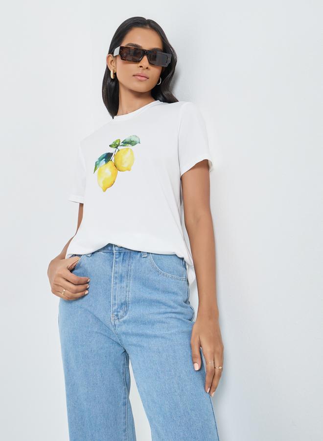 Take Two Women Lemon Graphic Print T-Shirt - Image 1
