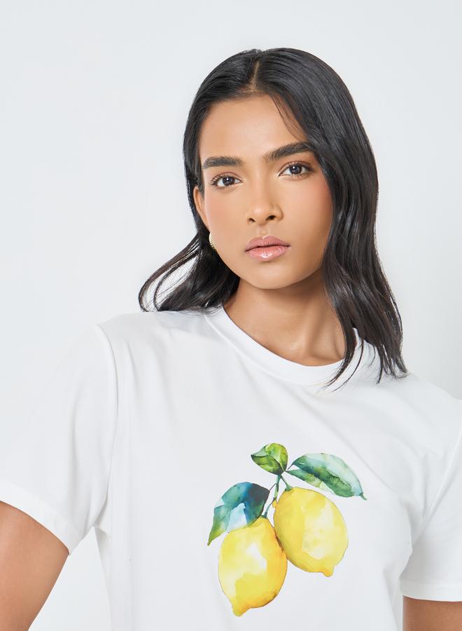Take Two Women Lemon Graphic Print T-Shirt - Image 4