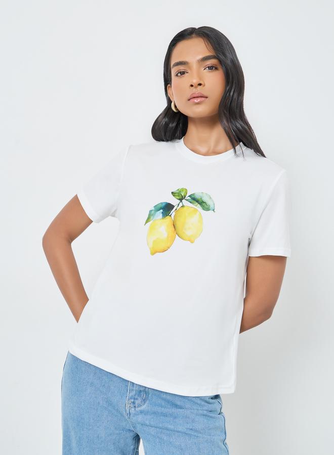 Take Two Women Lemon Graphic Print T-Shirt - Image 3