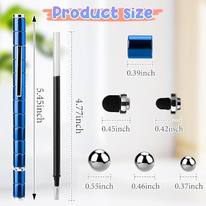 Boxgear Fidget Pen Toy EDC Sensory Tool for Stress & Anxiety Relief, Fun Fidgeting Game for Adults & Teens, Unique Novelty Gadget for Focus & Relaxation (Blue) - Image 2
