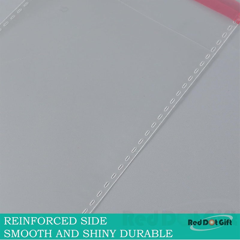 Red Dot Gift® 100 pcs (50X60+3cm) Plastic Bags Clear Cellophane Bags Plastic Self Sealing OPP Cellophane Poly Bags Self Adhesive Plastic Bags for packing and storage - Image 4