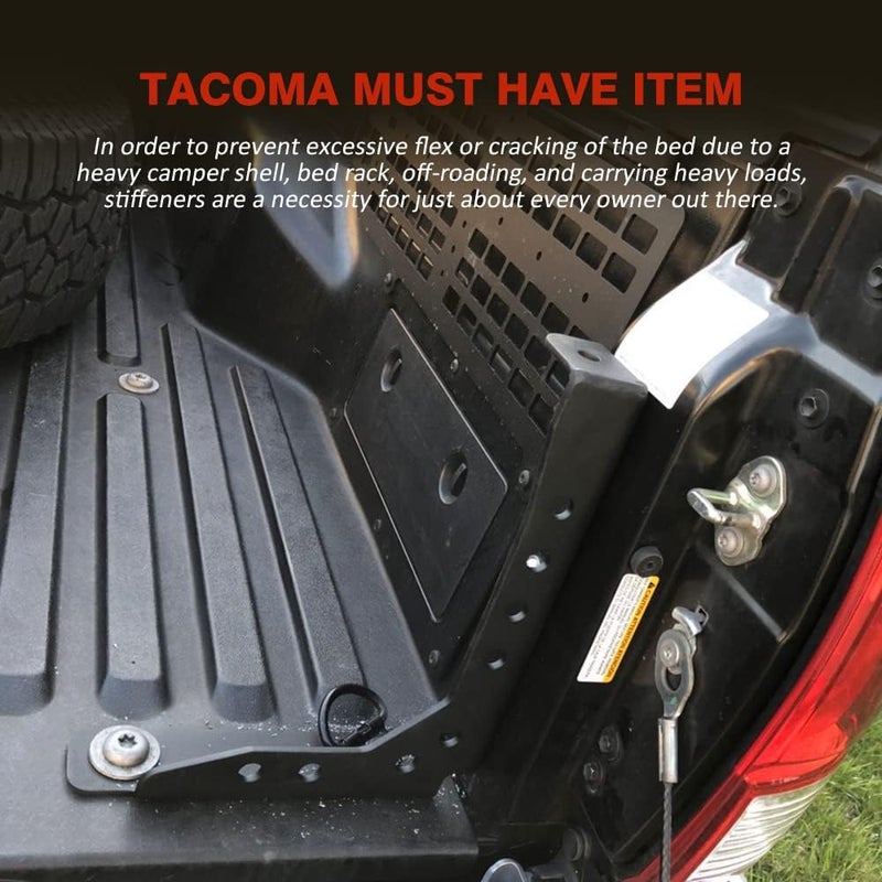 NORTHYUN Samman Tacoma Bed Channel Stiffener Rear Bed Channel Support Bracket for 2005-2023 Toyota Tacoma - Image 3