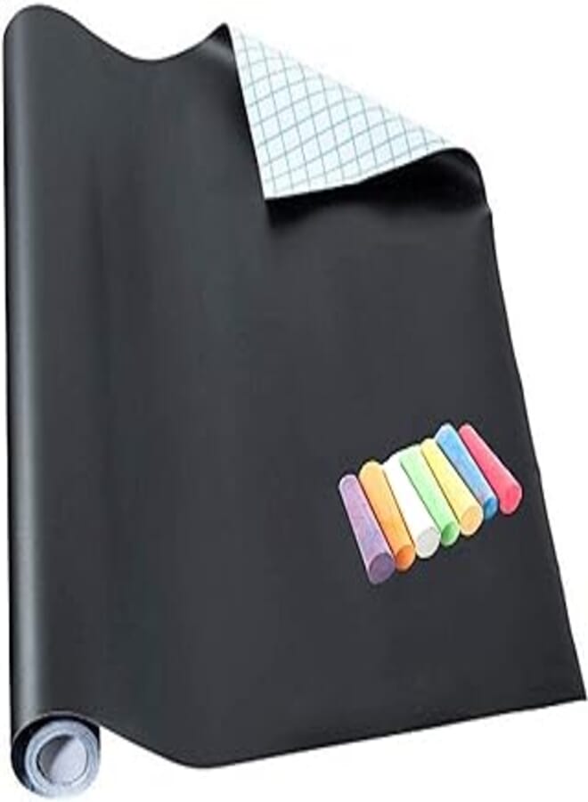 ADM Wall Decor Easy Removable Board Sticker (Black, 60x200cm)