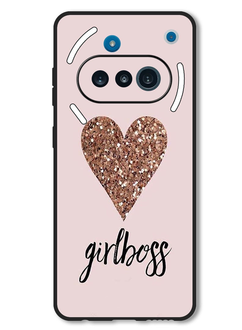 Theodor Case Compatible with Nothing Phone 3a Protection Shockproof Bumper Cover Girls Boss & Heart - Image 1
