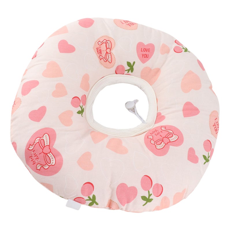 Ear Piercing Pillow Heart Shape Light Pink Ergonomic Design Donut Pillow - Soft Skin-friendly Cotton Side Sleeper Piercing Pillow for Home Dorm Travel Office - Image 5