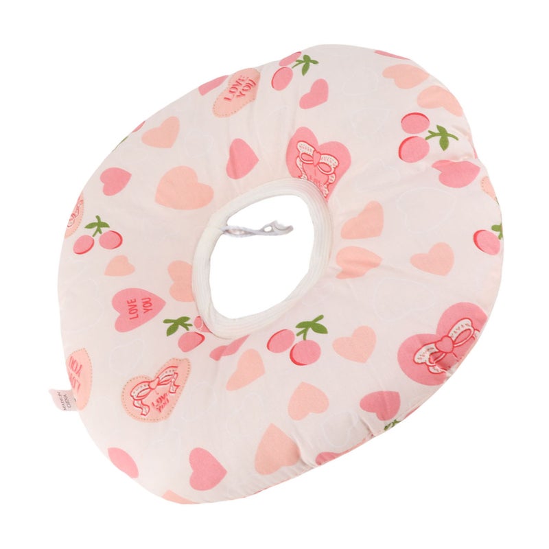 Ear Piercing Pillow Heart Shape Light Pink Ergonomic Design Donut Pillow - Soft Skin-friendly Cotton Side Sleeper Piercing Pillow for Home Dorm Travel Office - Image 3