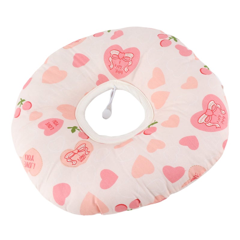 Ear Piercing Pillow Heart Shape Light Pink Ergonomic Design Donut Pillow - Soft Skin-friendly Cotton Side Sleeper Piercing Pillow for Home Dorm Travel Office - Image 4
