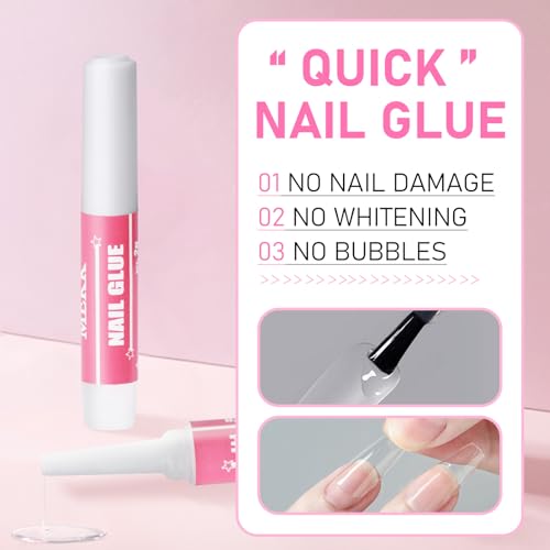 MEKK Nail Glue,Super Strong & Long-Lasting Nail Glue for Acrylic Nails,Press Ons & Nails Tips,Professional Adhesive for Nail Art Supplies,0.07OZ/PCS (24PCS) - Image 3