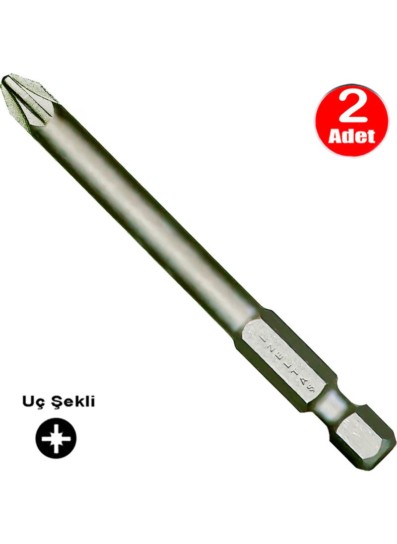 İzeltaş Izeltaş Bits Phillips Drill Screwing Bit Pz2 x 100 mm - 2 Pcs 