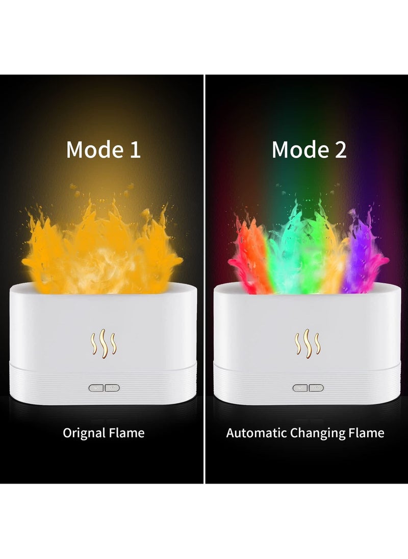 Houmt - Essential Oil Diffuse Humidifiers with Flame Effect 180ml Cool Mist Humidifiers for Home no Water Automatic Shutdown Protection - Image 1